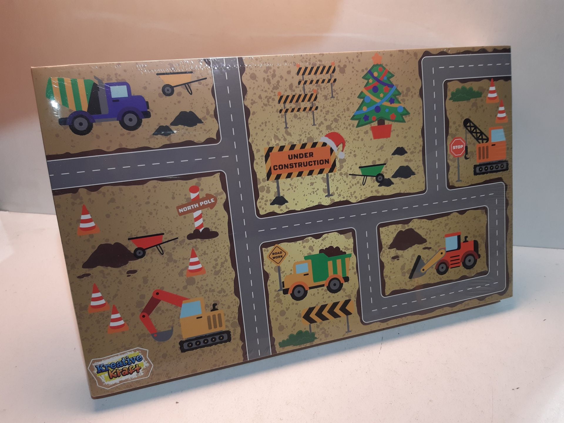 RRP £17.99 KreativeKraft Advent Calendar 2021 with 24 Construction Truck Toys - Image 2 of 2