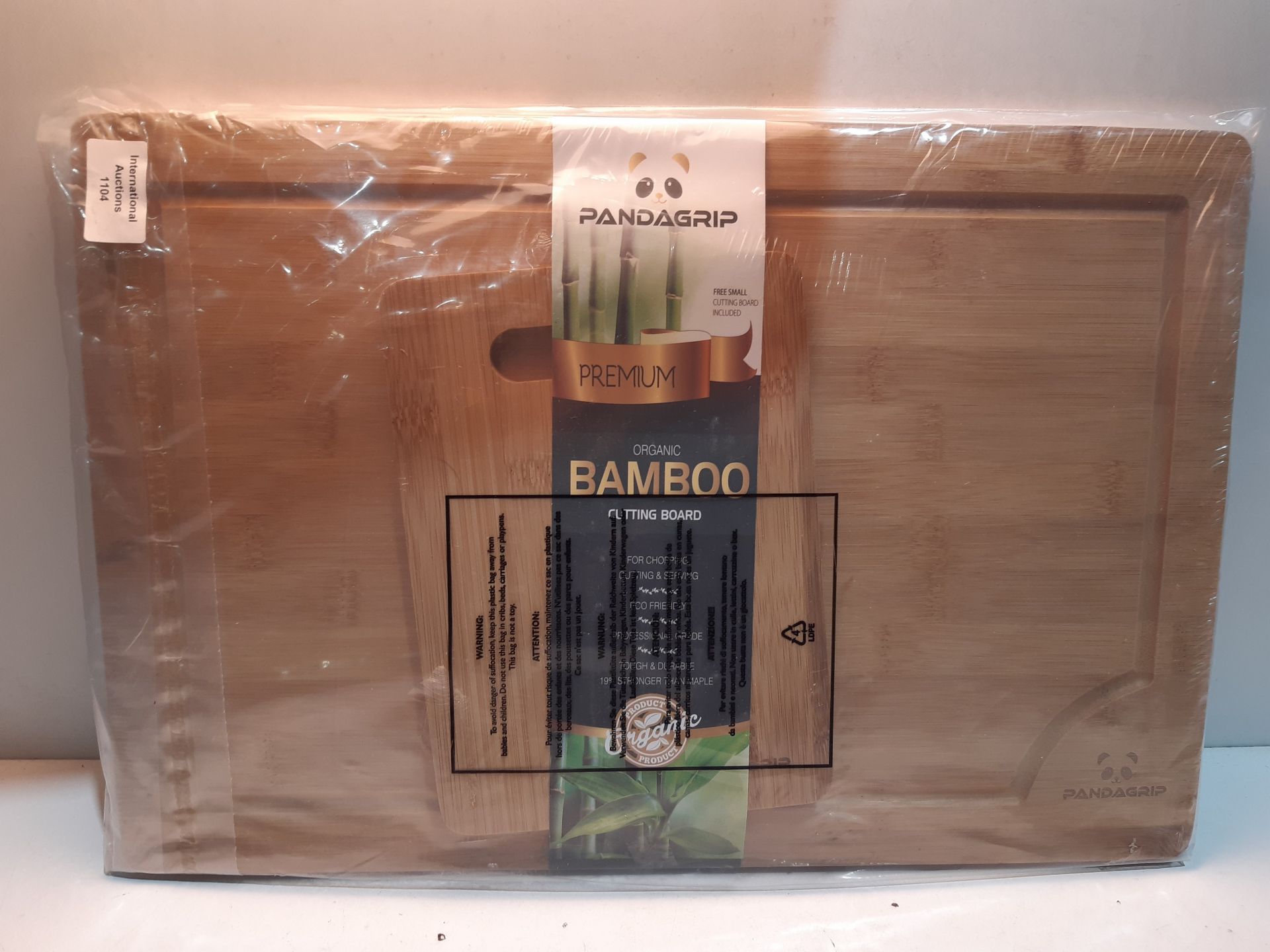 RRP £16.97 PandaGrip Extra Large Organic Bamboo Cutting Board - Image 2 of 2