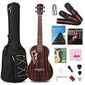 RRP £87.64 30 Inch All Blackwood Baritone Acoustic Electric Ukulele