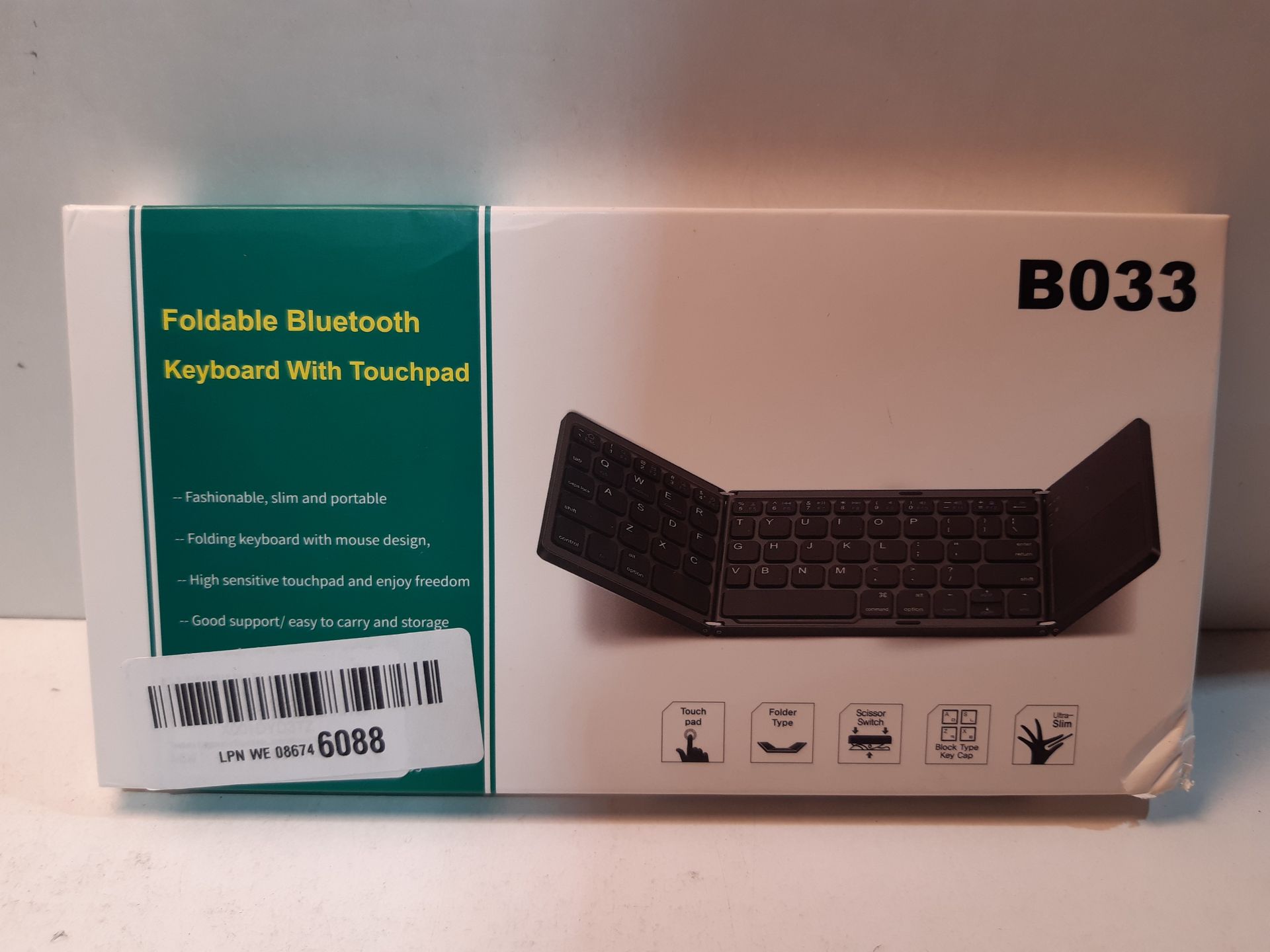 RRP £29.98 Foldable Bluetooth Keyboard - Image 2 of 2