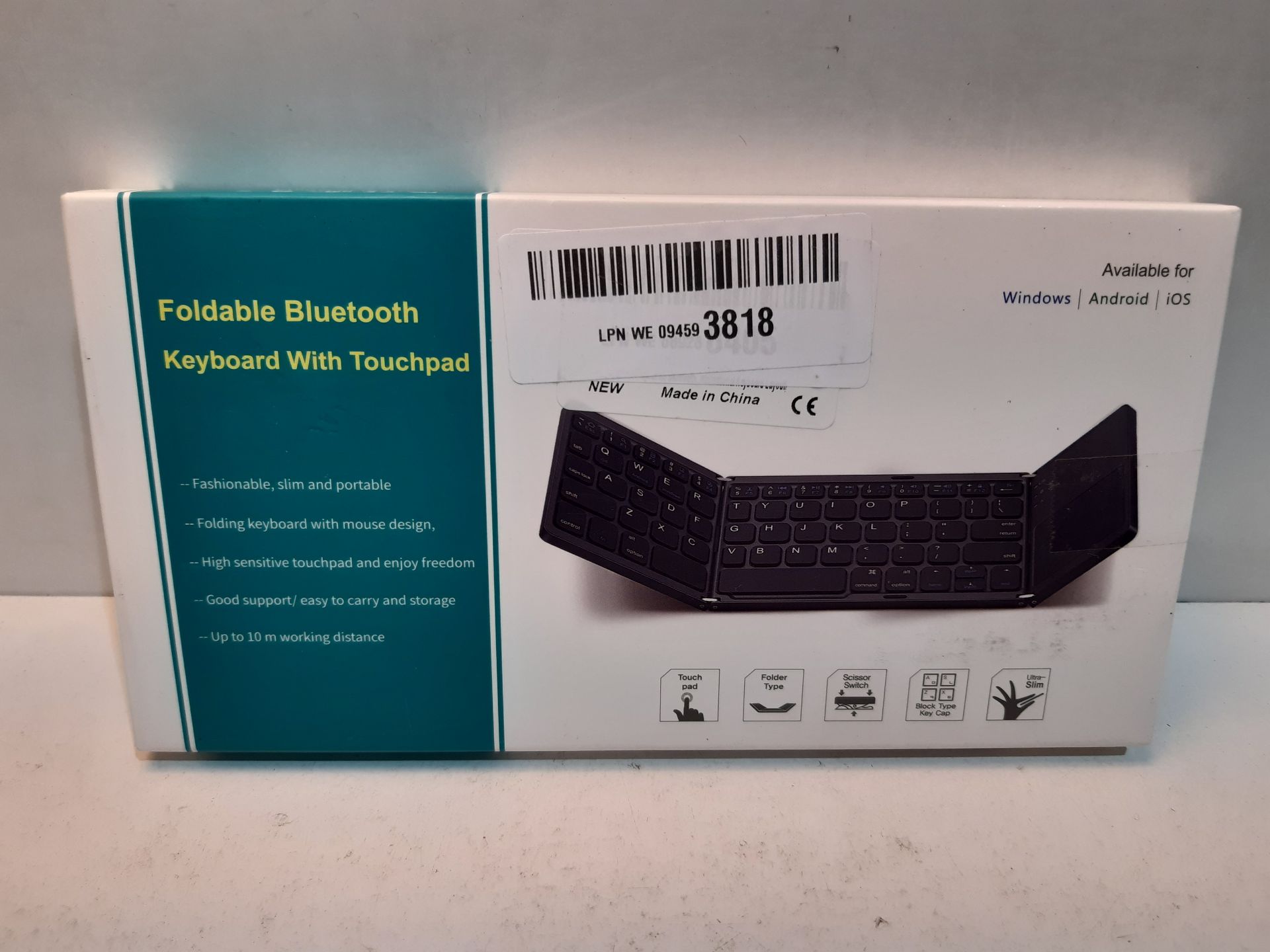 RRP £29.98 Foldable Bluetooth Keyboard - Image 2 of 2