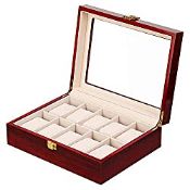 RRP £21.98 Uten 10 Grids Watch Display Storage Box Jewelry Collection