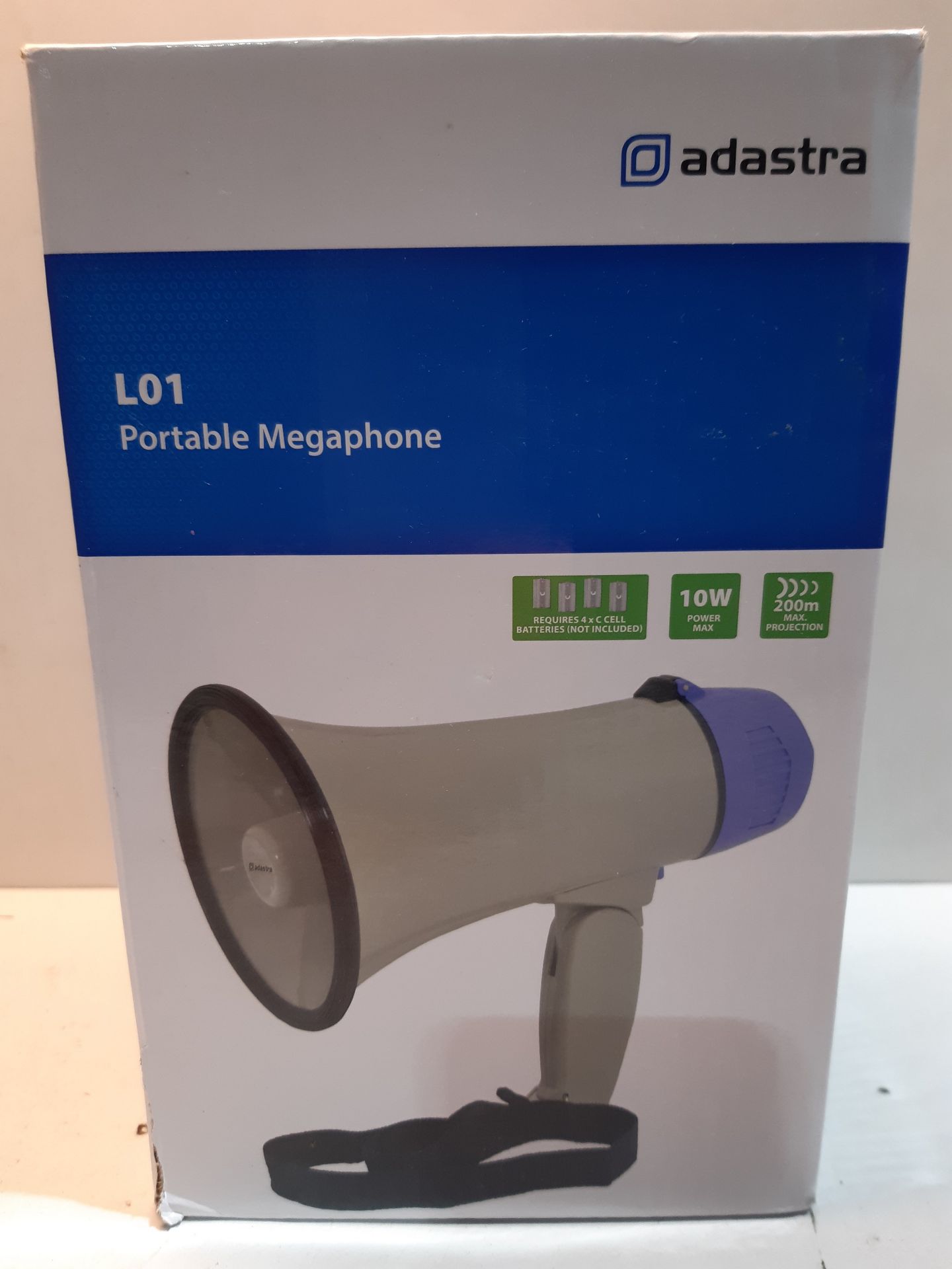 RRP £10.99 Adastra L01 | Portable Megaphone With Siren - Image 2 of 2