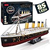 RRP £47.28 CubicFun 3D Jigsaw Puzzles for Adults LED Titanic Toys Model Kits Ship