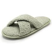 RRP £13.88 Womens Slippers Ladies Sliders Cosy Faux Fur Slippers