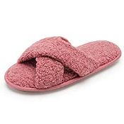 RRP £17.60 Mabove Womens Slippers Ladies Sliders Cosy Faux Fur
