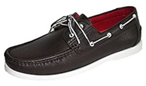 RRP £14.99 Men's Coolers Faux Nubuck Leather Loafer Lace Up Boat Deck Shoes Sizes 7-11