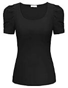 RRP £16.91 Belle Poque Women 50s Short Sleeve Casual Elastic Waist