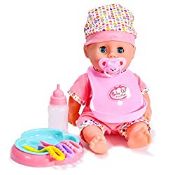 RRP £13.49 Baby Doll Drink & Wet 12" With Sound & Accessories