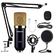 RRP £37.84 ZINGYOU Condenser Microphone Bundle