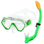 RRP £16.98 Kids Snorkel Set Dry Top Snorkel Mask with Carrying