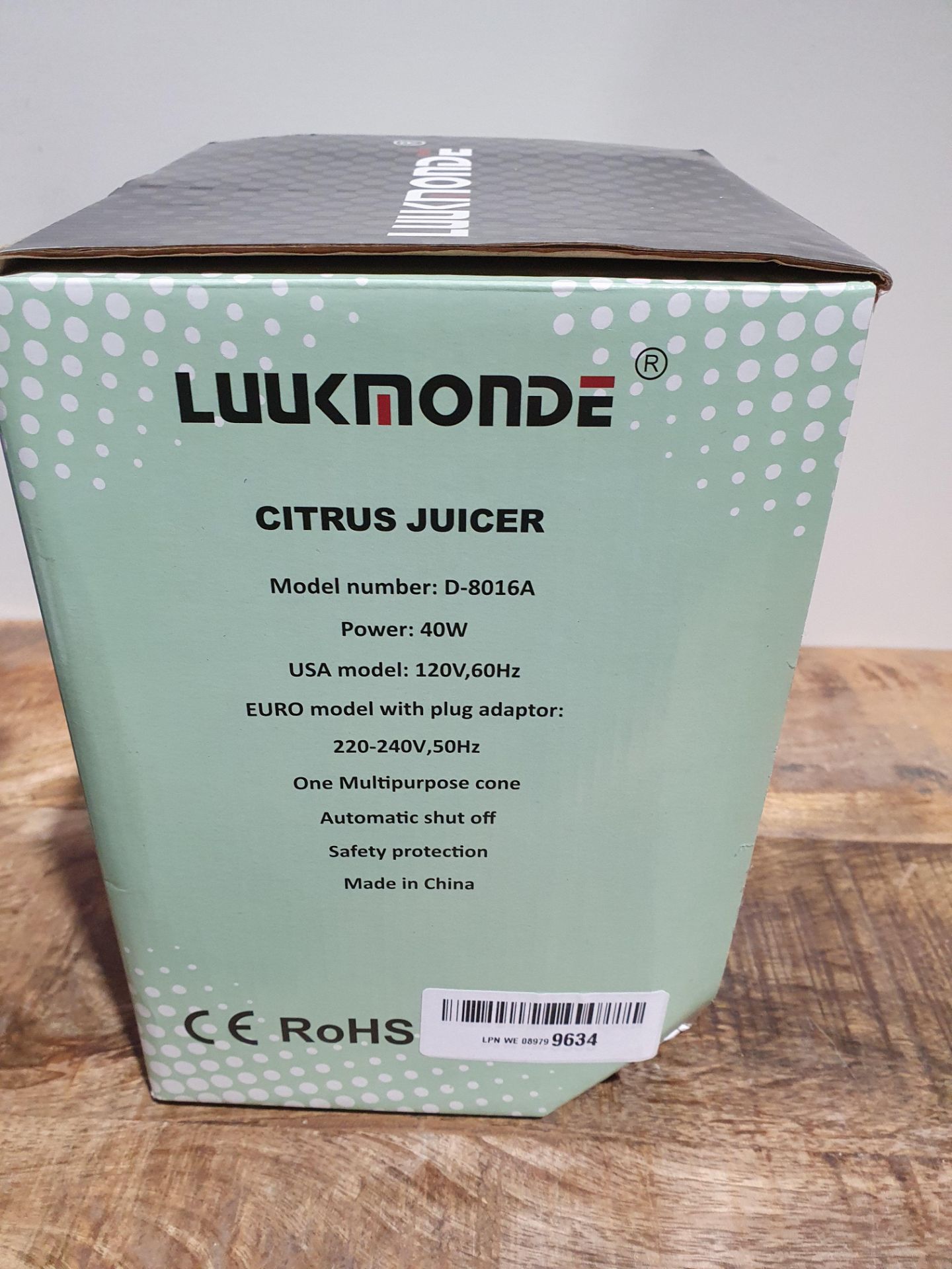 RRP £21.98 LUUKMONDE Electric Citrus Juicer - Image 2 of 2