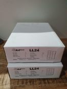 X 2 BOXES A4 LABEL LL24 500 SHEETS PER BOX - 12000 LABELS PER BOX TOTALLING 24000 LABELS