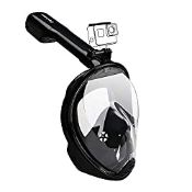 RRP £25.19 Snorkel Mask DasMeer Full Face 180 View GoPro Compatible