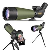 RRP £113.38 Gosky Updated 20-60x80 Spotting Scope with Tripod and