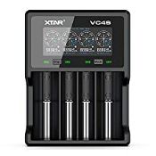 RRP £19.00 Fast Charger 4 bays 18650 Battery Charger XTAR VC4S