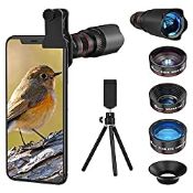 RRP £23.98 Selvim Phone Camera Lens Kit 9 in 1: 22X Telephoto Lens