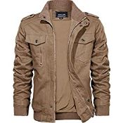 RRP £39.98 KEFITEVD Men's Outwear Winter Cargo Military Jackets