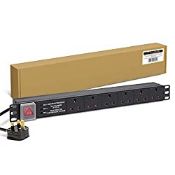 RRP £28.49 Dynamode 6 Way Horizontal 13a Switched Power Distribution Unit