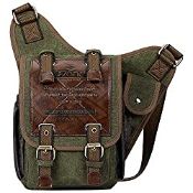 RRP £25.99 S-ZONE Unisex Mens Shoulder Messenger Bags Vintage