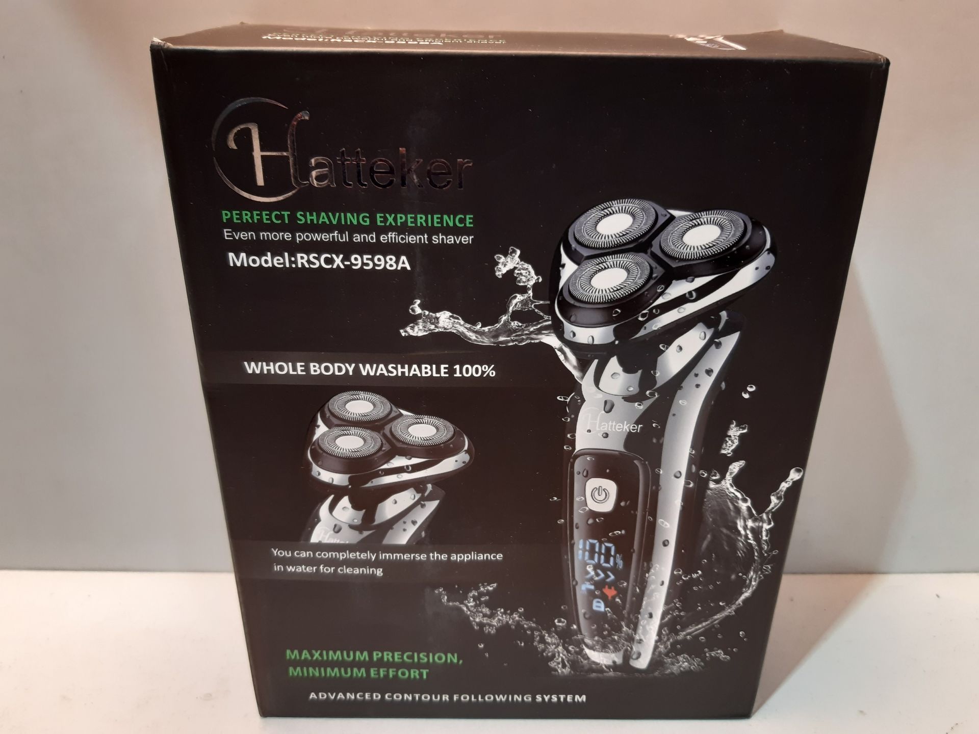 RRP £30.00 HATTEKER Mens Electric Shaver Razor Beard Trimmer Rotary - Image 2 of 2