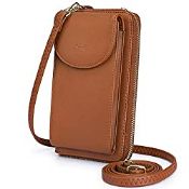 RRP £15.98 S-ZONE PU Leather RFID Blocking Crossbody Cell Phone Bag for Women Wallet Purse