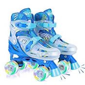 RRP £43.99 GVDV Roller Skates for Boys - Adjustable Size Double Roller Skates