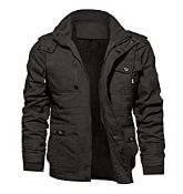 RRP £58.98 KEFITEVD Men's Warm Fleece Jacket Thick Windproof Work