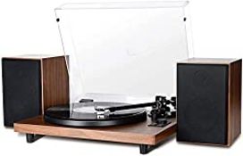 RRP £179.99 Bluetooth Record Player Wireless Turntable HiFi System