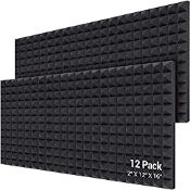 RRP £15.98 Acoustic Foam Panels 12 Pack
