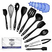 RRP £14.99 Silicone Kitchen Utensils Set for Cooking & Baking
