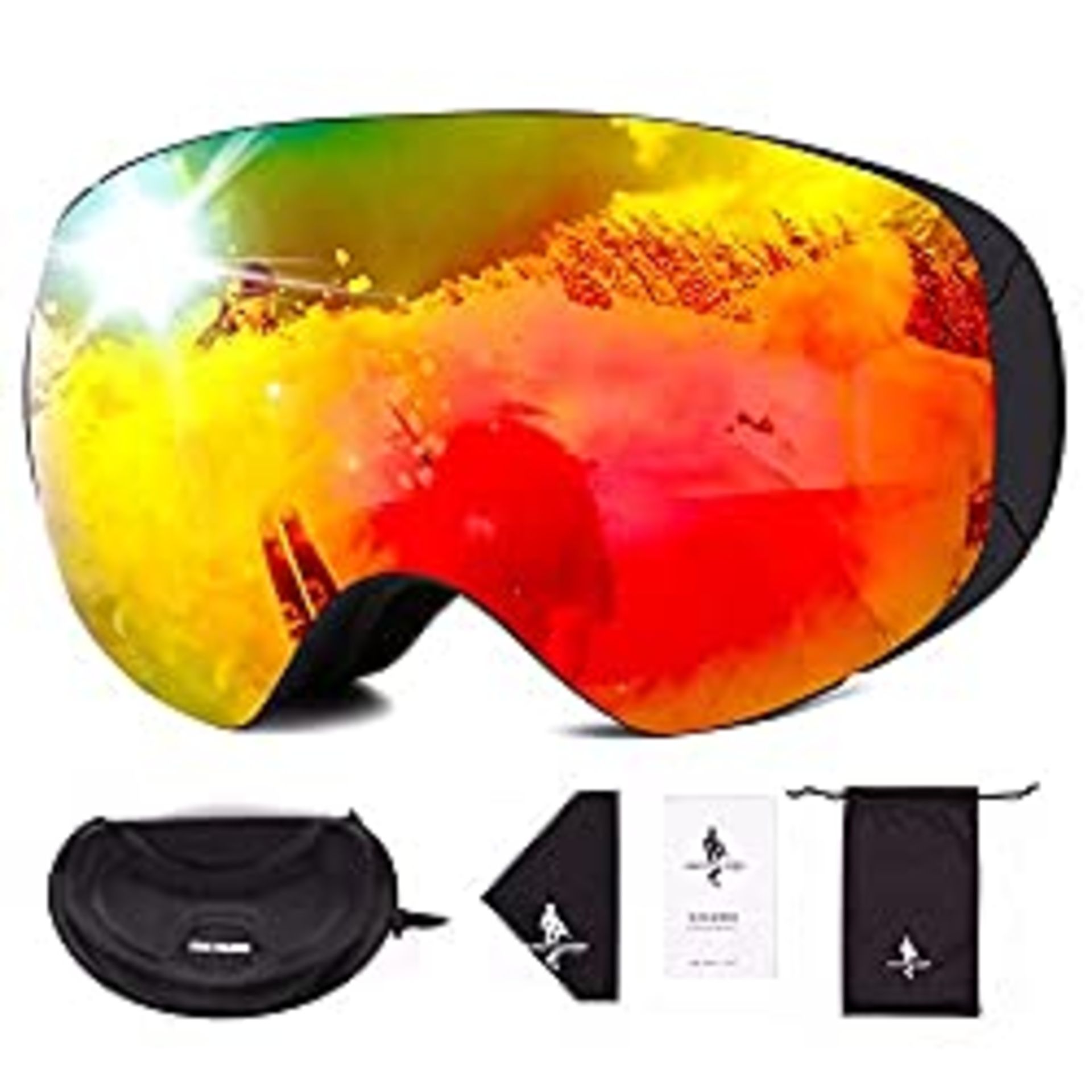 RRP £27.89 FREE SOLDIER Ski Goggles for Men and Women Anti-fog