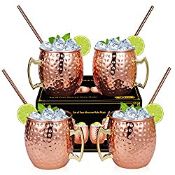 RRP £18.98 Widousy Moscow Mule Copper Mugs