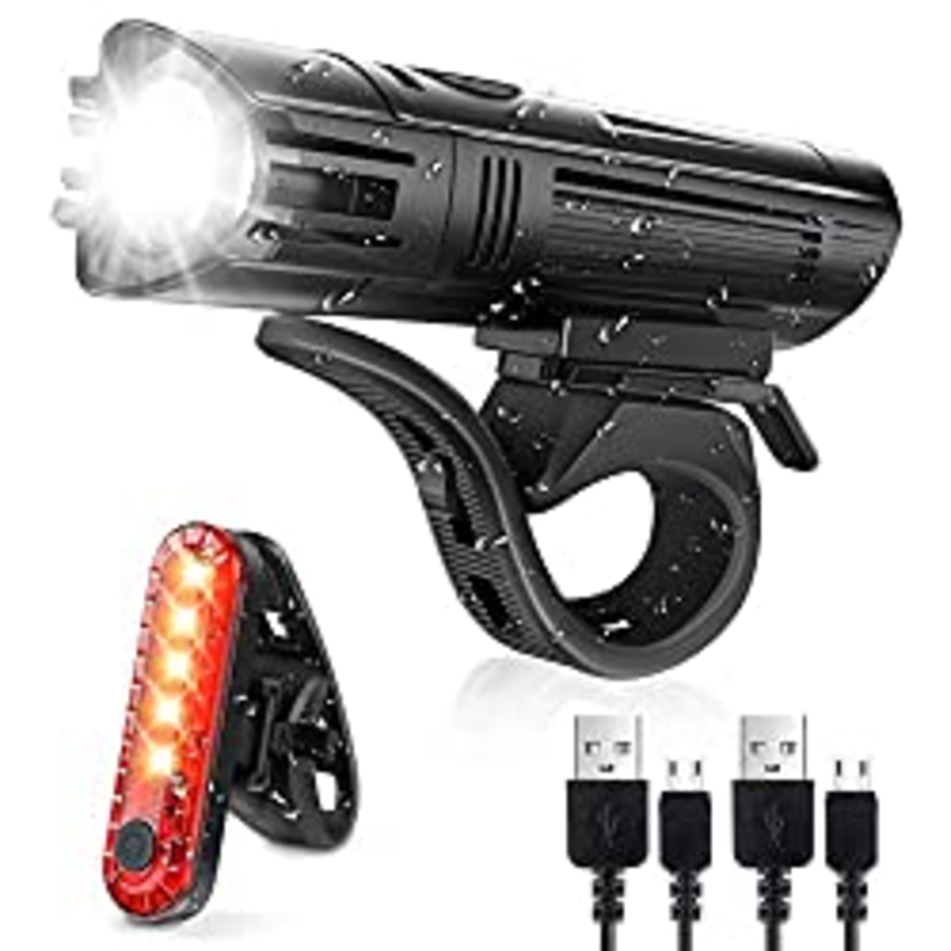 RRP £16.99 Defurhome Super Bright Bike Light Set