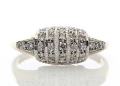 9ct 29 Stone Ladies Dress Diamond Ring 0.29 Carats - Valued by AGI £879.00 - Twenty nine round