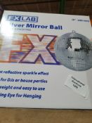 FX LAB SILVER MIRROR BALL Condition ReportAppraisal Available on Request - All Items are Unchecked/
