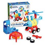 RRP £20.65 Learning Resources 1-2-3 Build It - Rocket-Train-Helicopter