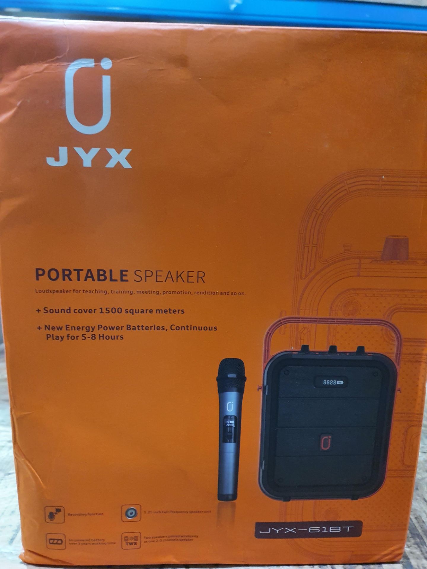 RRP £62.99 JYX Karaoke Machine with Wireless Microphone - Image 2 of 2