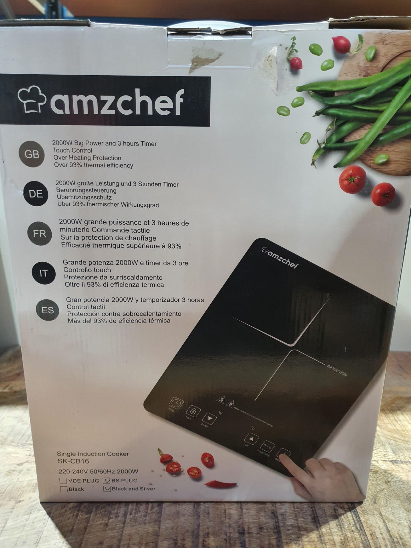 RRP £53.99 AMZCHEF Single Induction Cooker - Image 2 of 2