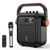 RRP £69.98 JYX Karaoke Machine with Wireless Microphone and Adjustable Shoulder Strap