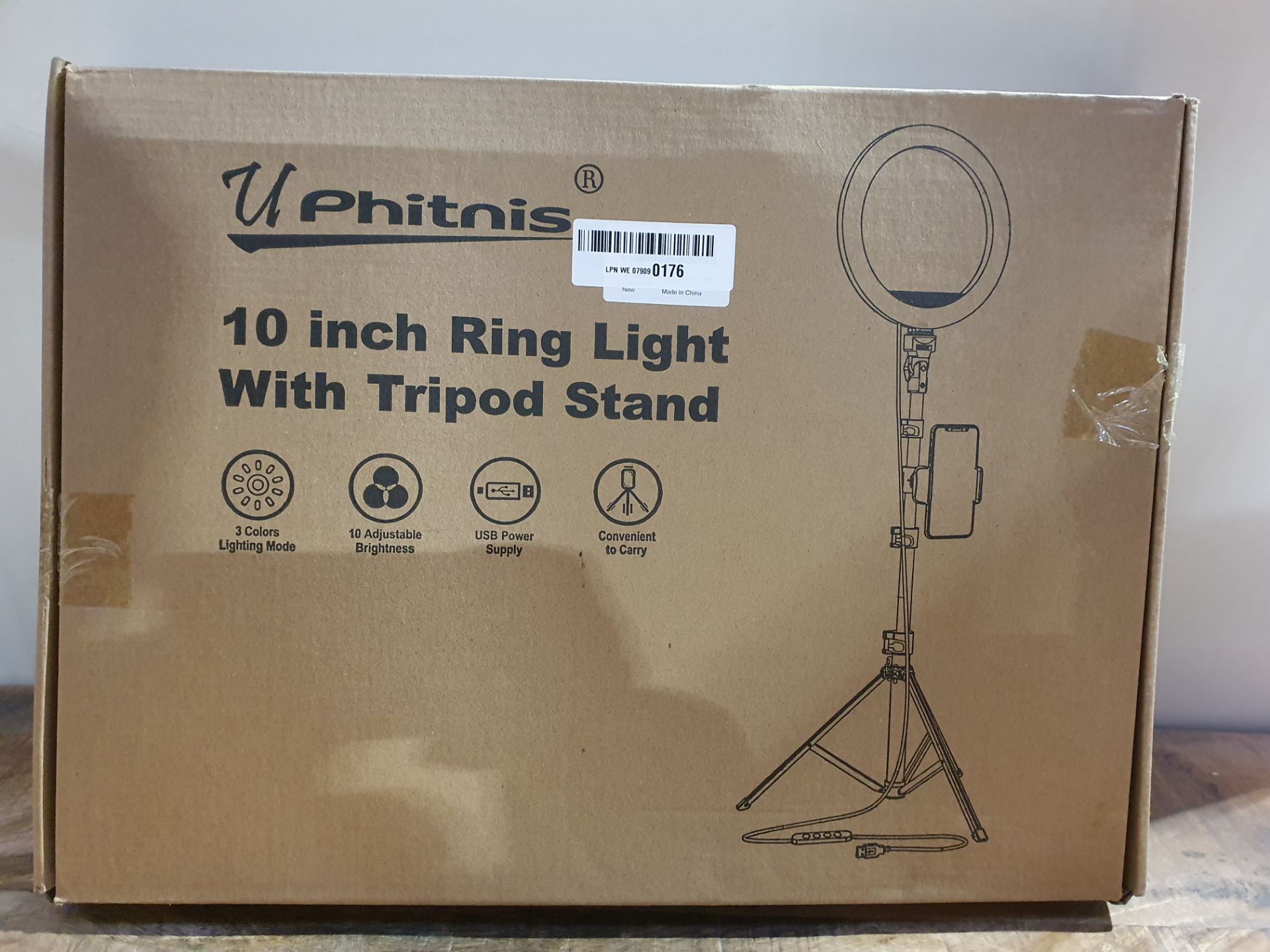 RRP £37.94 UPhitnis 10" Ring Light with Tripod Stand & Phone Holder - Image 2 of 2