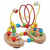 RRP £13.99 Childrens Wooden Toy Bead Maze, Fox Design by jumini