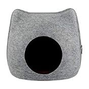RRP £25.99 Cat Cave, Cat Pet Cave Bed with Cushion for Cats Kittens Pets (Light Grey)