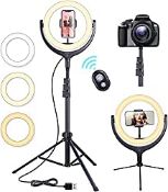 RRP £19.99 LED Ring Light with Tripod Stand