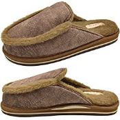 RRP £17.60 Orthotic Slippers for Women Size 5 Brown Ladies Cozy