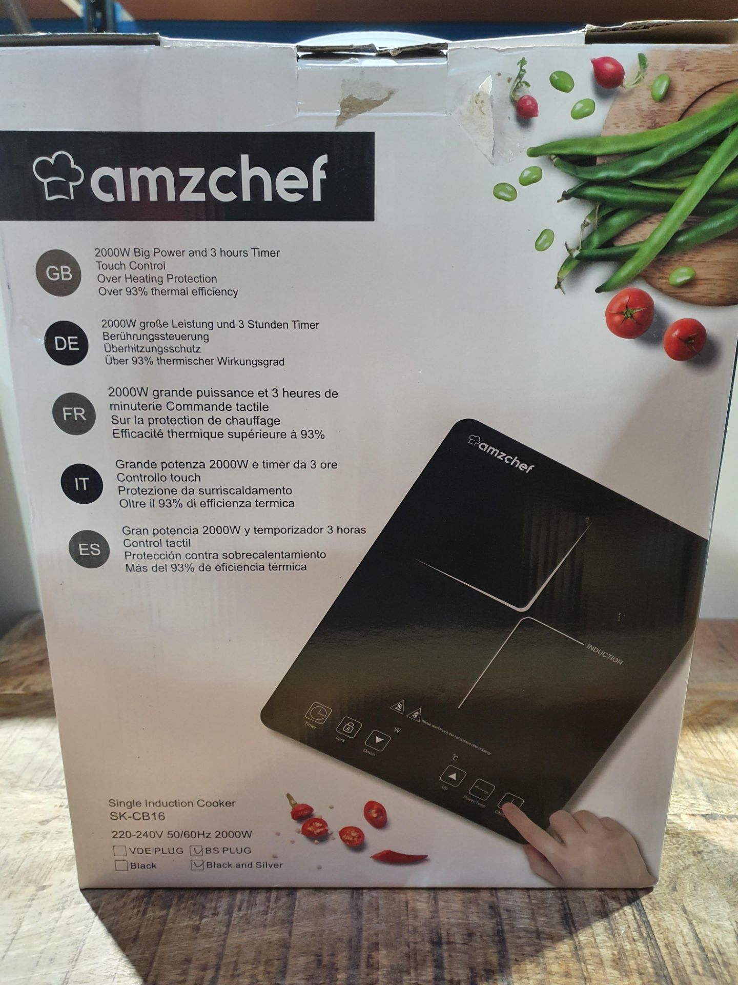 RRP £53.99 AMZCHEF Single Induction Cooker - Image 2 of 2