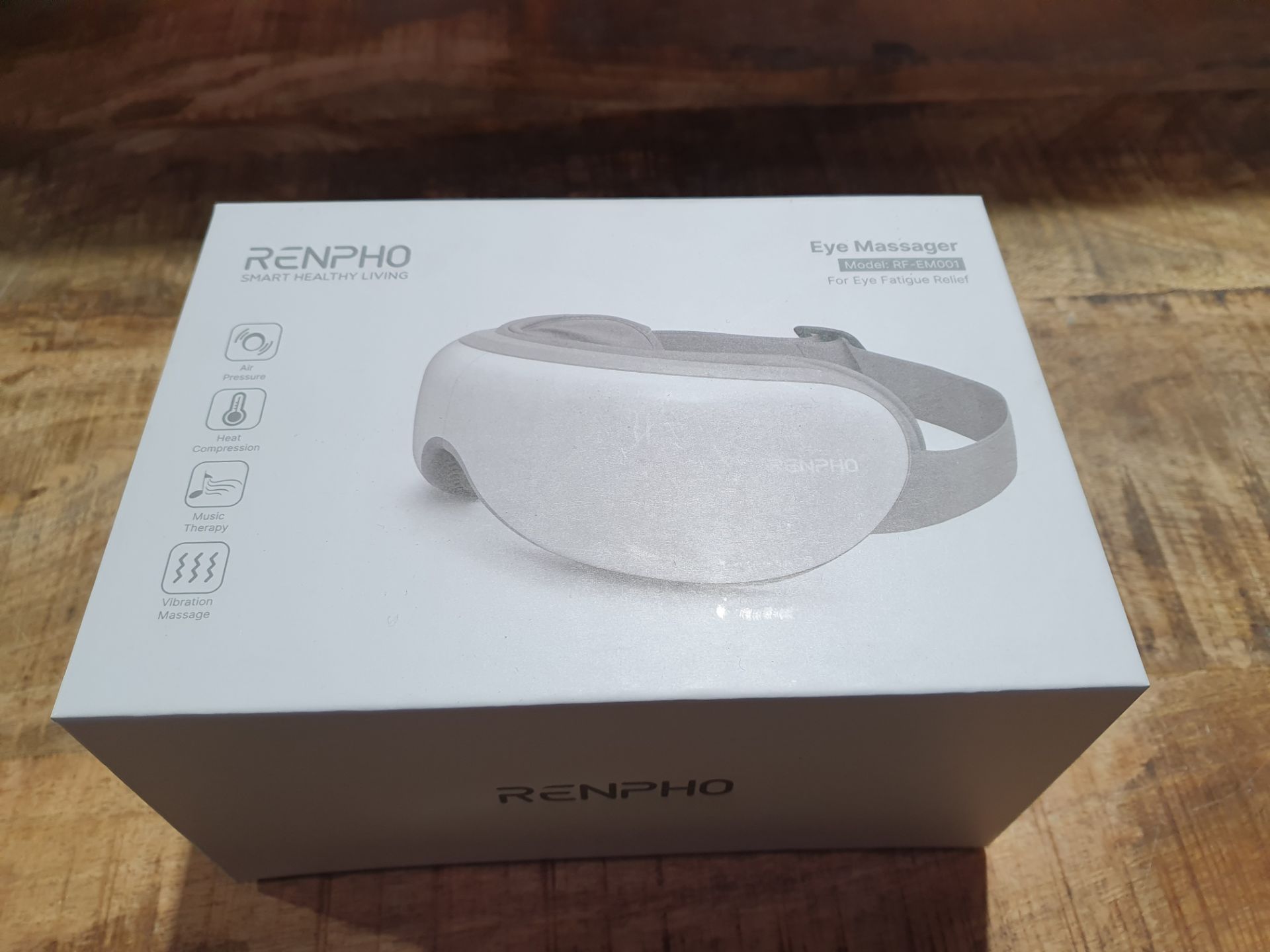 RRP £52.99 RENPHO Eye Massager with Heat & Bluetooth Music - Image 2 of 2