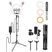 RRP £60.48 Godox LR150 LED Ring Light with Tripod Stand & Phone Holder