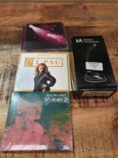 X 4 ITEMS TO INCLUDE VOICE MICROPHONE, T'PAU, MAX RICHTER AND QUEEN CDS