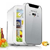 RRP £99.95 Novhome Mini Fridge 20L Silent Cooling and Warming